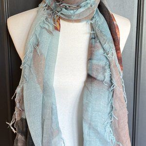 New Auth Chan Luu Artist Series Sunflowers Cashmere Silk Scarf 78" X 35"